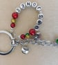 Teacher Thank You Keyring Personalised Enamel Apple - Image 2