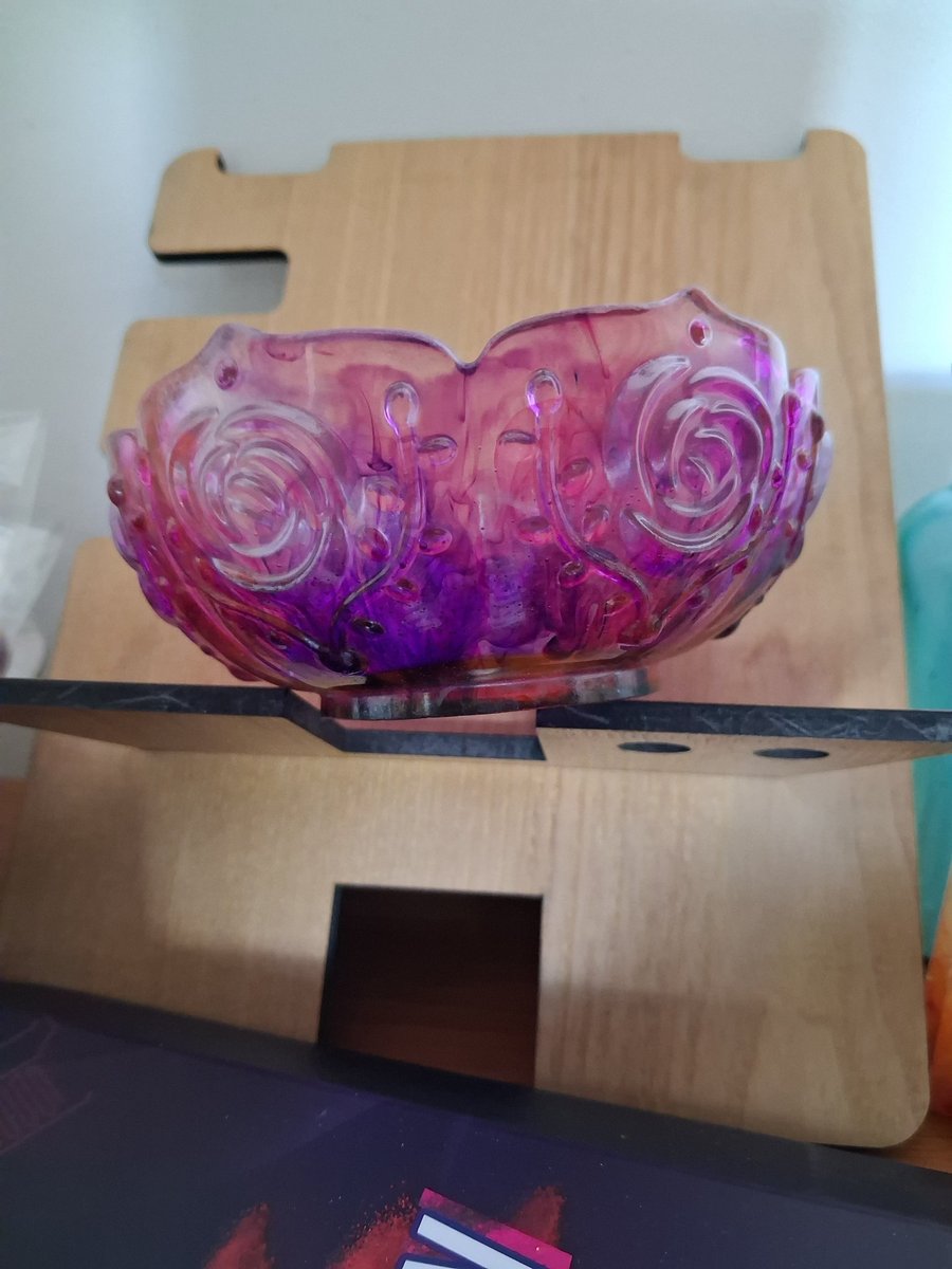 Handmade epoxy resin decorative trinket pot.