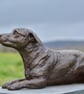 Lying Jack Russell Terrier Dog Statue Bronze Resin Garden Sculpture - Image 5