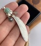Dragonfly Wing Pendant with Amazonite & Labradorite in Sterling Silver - Image 3