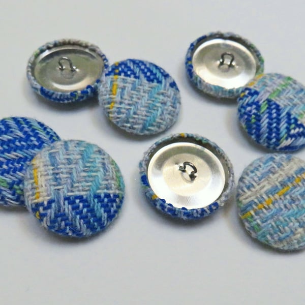 Set of 8 Blue Buttons