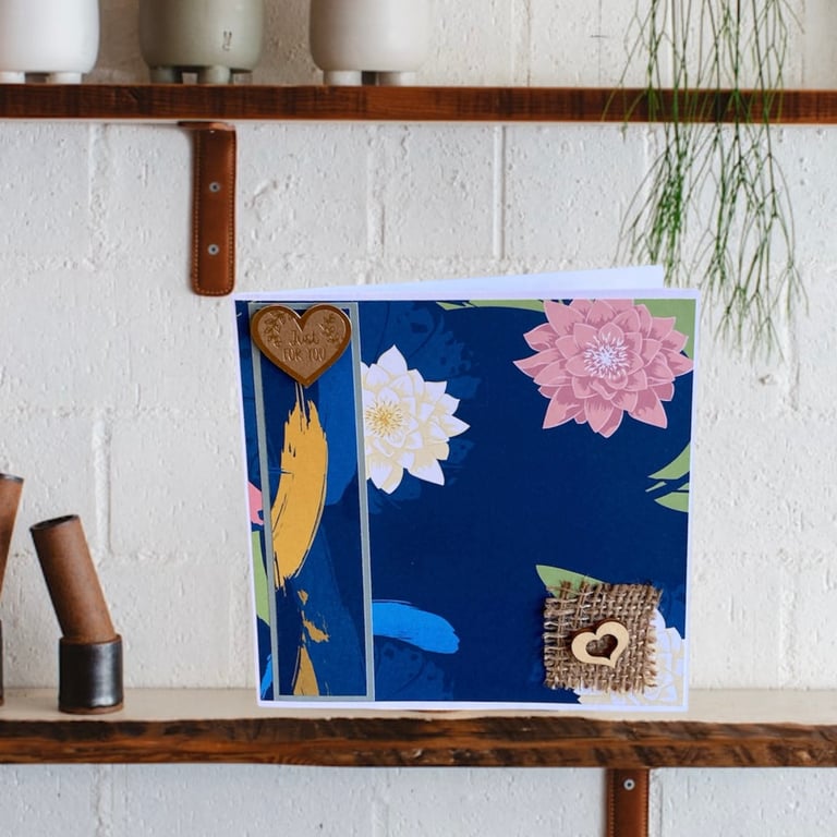 Claude Monet inspired blank greetings card and gift tag for a special occasion.