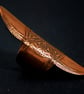medieval etched shield ring - copper ring - armour ring - Image 2