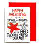 Funny Valentine’s Day Card – Single and Thriving Starfish Across the Bed - Image 4