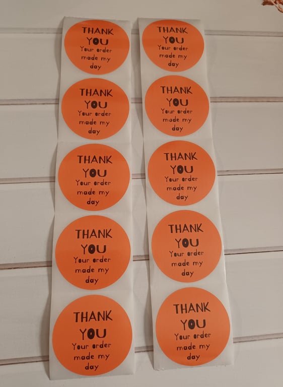 80 Your order made my day Thermal Printed stickers (U)