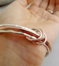Silver and copper bangle set, Set of three bangles - Image 3