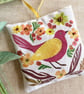 Gift for bird lover, handmade lavender bag, letterbox gift, scented gift
