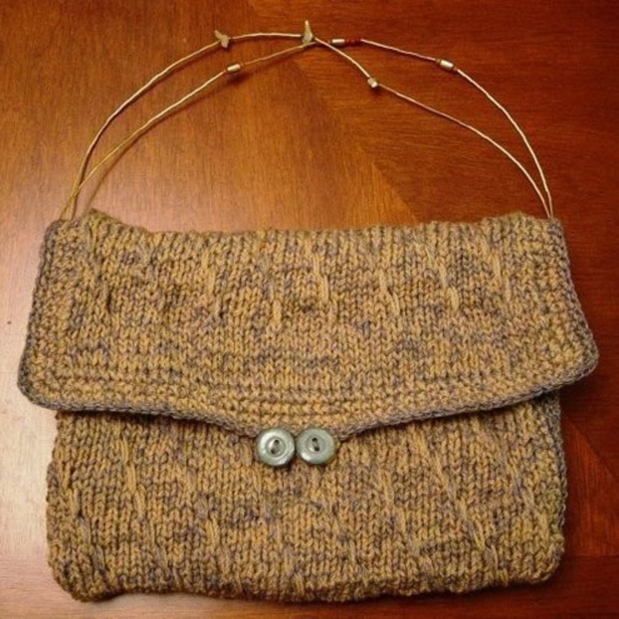 Wool & Cashmere Combo. Hand Knitted & Crocheted Handbag