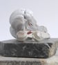 Sterling silver and fordite stud earrings - Image 2
