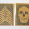 Cheap Seconds - Skeletons in your closet lino prints