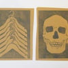 Cheap Seconds - Skeletons in your closet lino prints