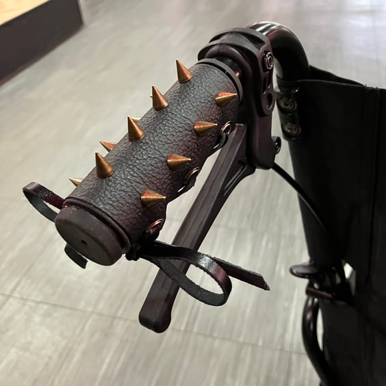 Leather Wheelchair Handle Deterrent (WHDs) - Keep Unwanted Hands OFF Your Wheels