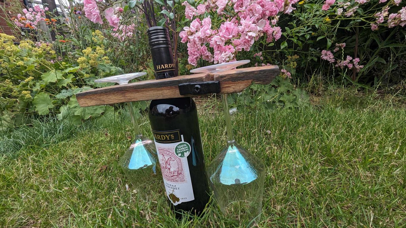 Whiskey Barrel Oak Bottle Butler