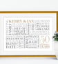 Personalised Golden Anniversary Word Art - 50 Years - AN501 - Image 3