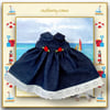 Denim and Roses Dress to fit the Mulberry Green Dolls