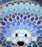Moonlight Hedgehog Mosaic Garden Bird Bath - Image 3