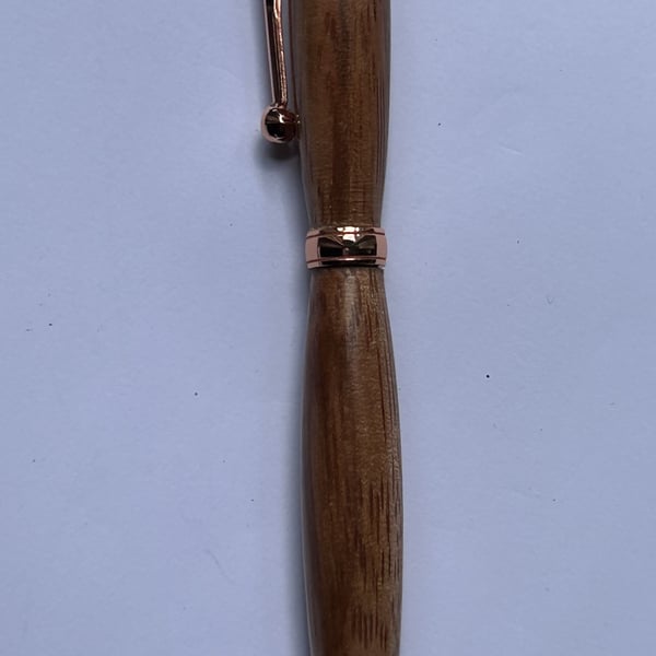 Hand-turned Hardwood Pen - Sapele and Copper
