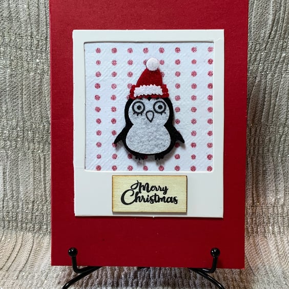 Cute Festive Penguin Christmas Card