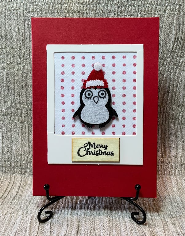 Cute Festive Penguin Christmas Card