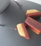 Padouk Wood Chunky Pendant - Image 4