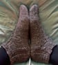 Short Grey Wool Socks Slippers with Cables - Image 2
