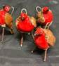 Robin cute hanging Tree decorations Ceramic and wood. - Image 5