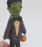 Spun Cotton Frankenstein Halloween Hanging Decoration - Image 3