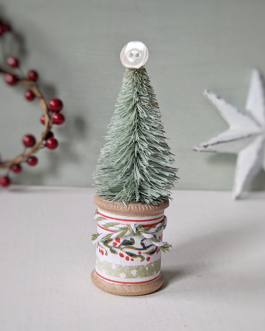 Vintage Bobbin Christmas Tree Decoration