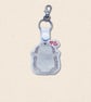 Hedgehugs Hedgehog Keyring - Embroidered Faux Leather Bag Charm