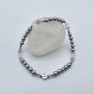 Shell Pearl & Swarovski Crystal Bracelet, Birthday, Anniversary Gifts For Her