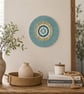 "Eluhlaza 6" Mint Green, Sisal & Shell Macrame Wall, Shelf & Console Table Decor - Image 1