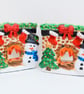 Christmas Fireplace Tea Light Holder – Hand-Painted Ceramic Christmas Decoration - Image 7