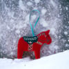 Swedish Dala Horse Felt Hanging Christmas Decoration
