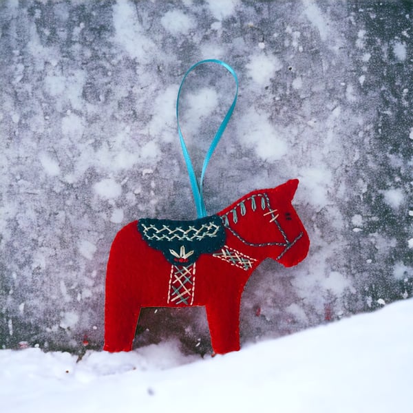 Swedish Dala Horse Christmas Gift for a Horse Lover