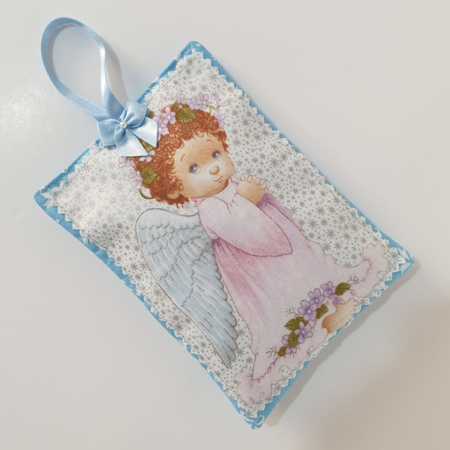 Rectangle Lavender Bag: Little Angel & Lilac Flowers