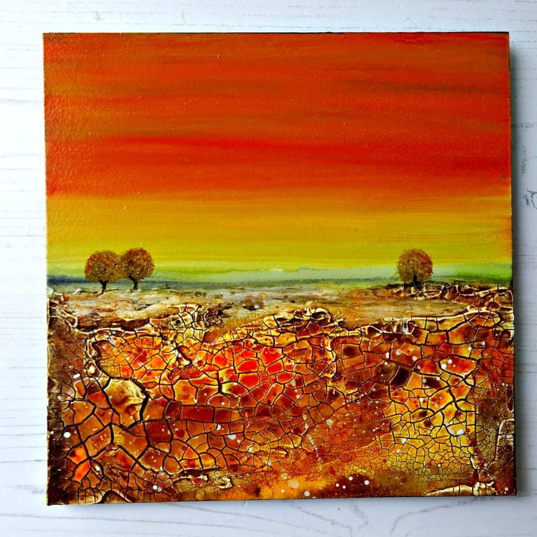 Autumnal Trees - Original Ink Artwork - Scotland 