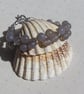 Grey Agate Crystal Gemstone Beaded Chakra Bracelet "Misty"