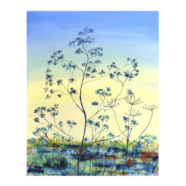 Wildflowers Original Landscape Oil Painting Cow Parsley Modern Impressionist Art