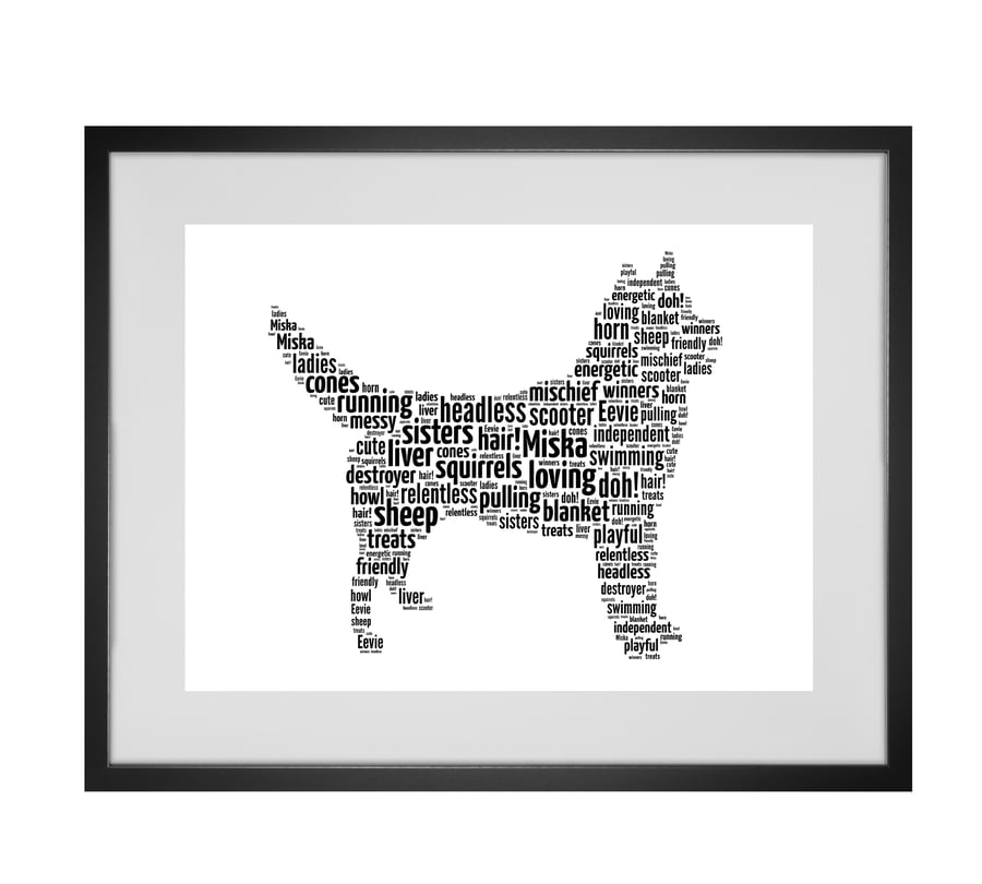 Personalised Siberian Husky Dog Design Word Art Gifts 