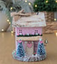 Handmade Wooden Christmas Decoration 'The Pink Cottage'  - Image 7