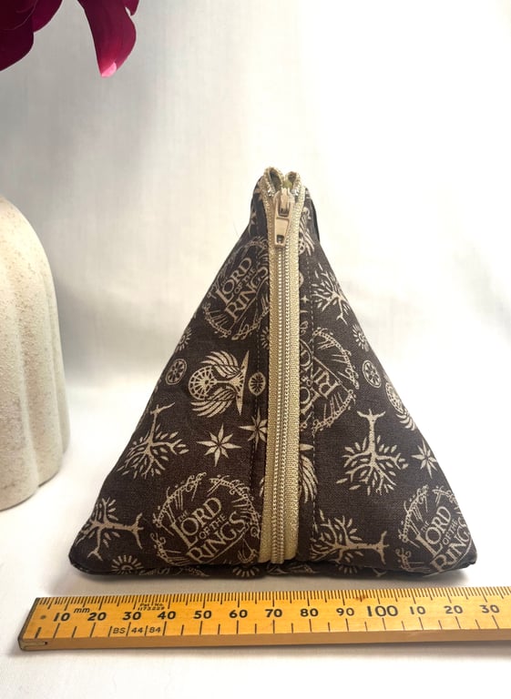 Handmade Triangle Zipper Pouch 