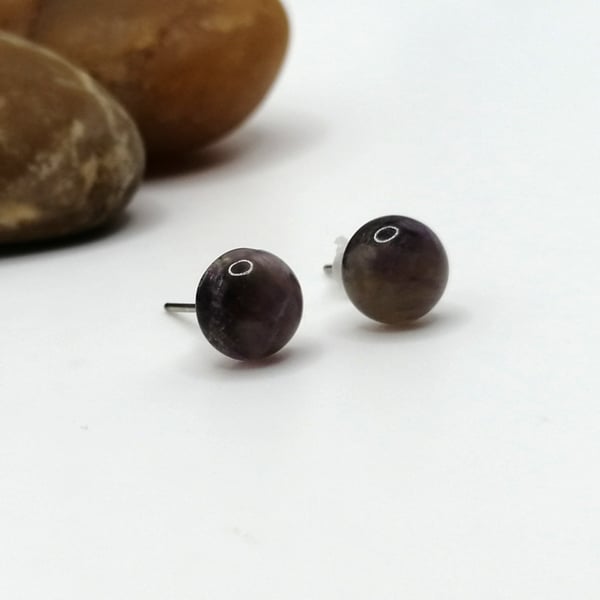 Amethyst Stud Earrings