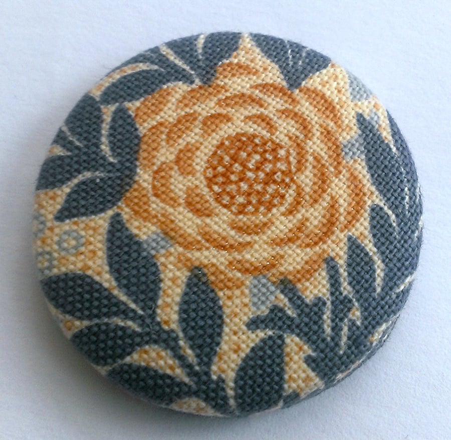 William Morris Blue & Gold Fabric Badge 