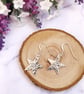 Hammered Aluminium Star Earrings