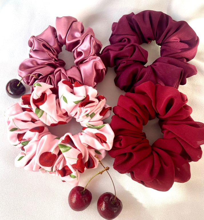 Cherry scrunchie bundle