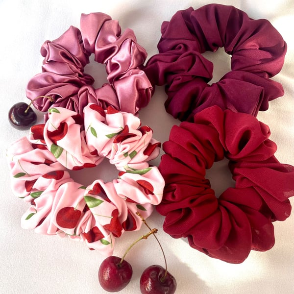 Cherry scrunchie bundle