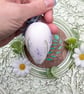 Bluebell hand-painted ceramic Christmas heart decoration  - Image 3