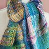 Hand Woven,Saori Scarf,handspun,handdyed,handwoven,accessory,gift,weaving,neckie