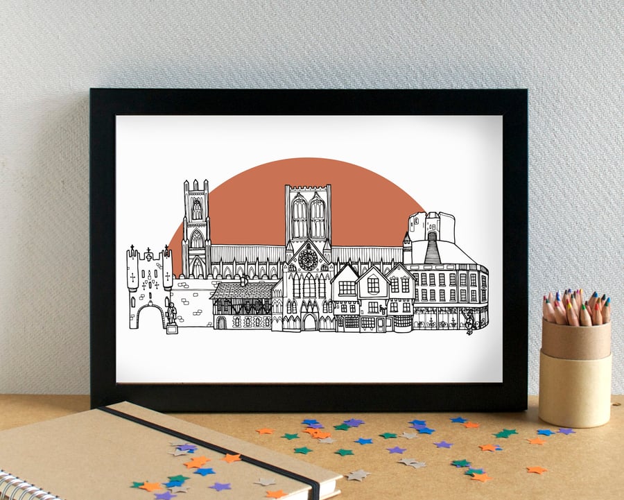 York Skyline Art Print