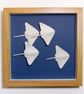 Porcelain Swimming Fish - Four Rays - Box Framed Picture - Image 1